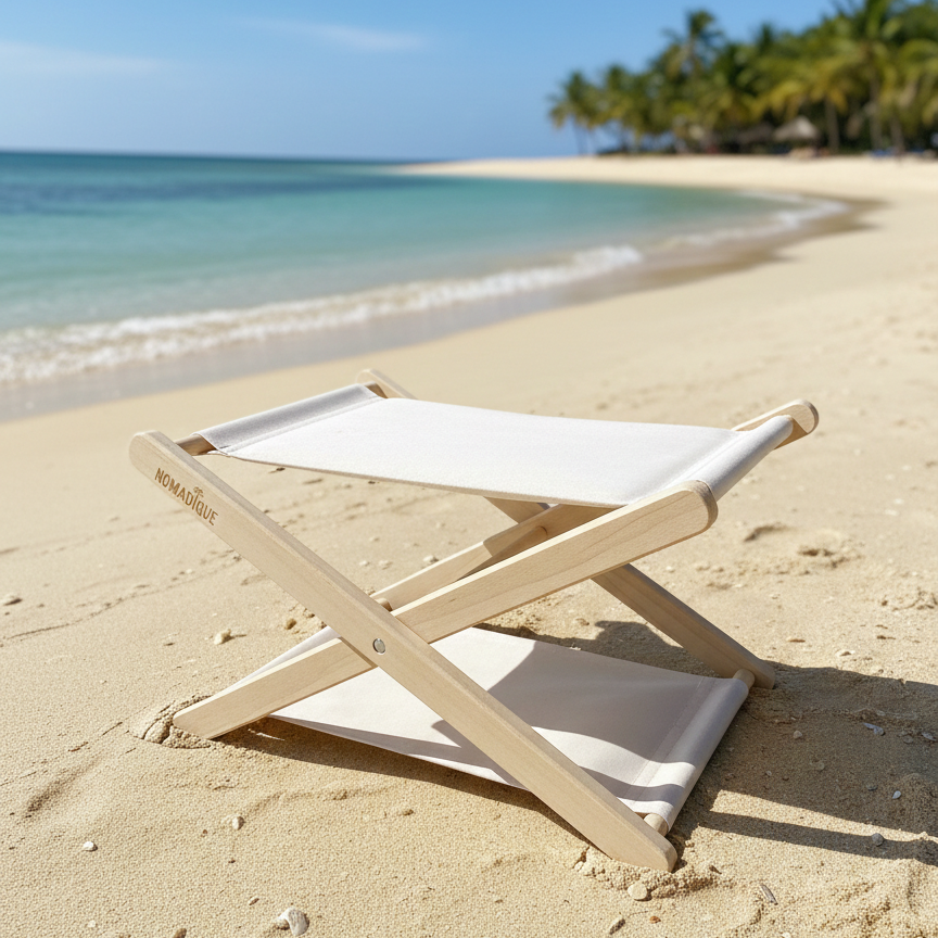 Lightweight, compact, and perfect for long afternoons of sun, books, and ocean views.