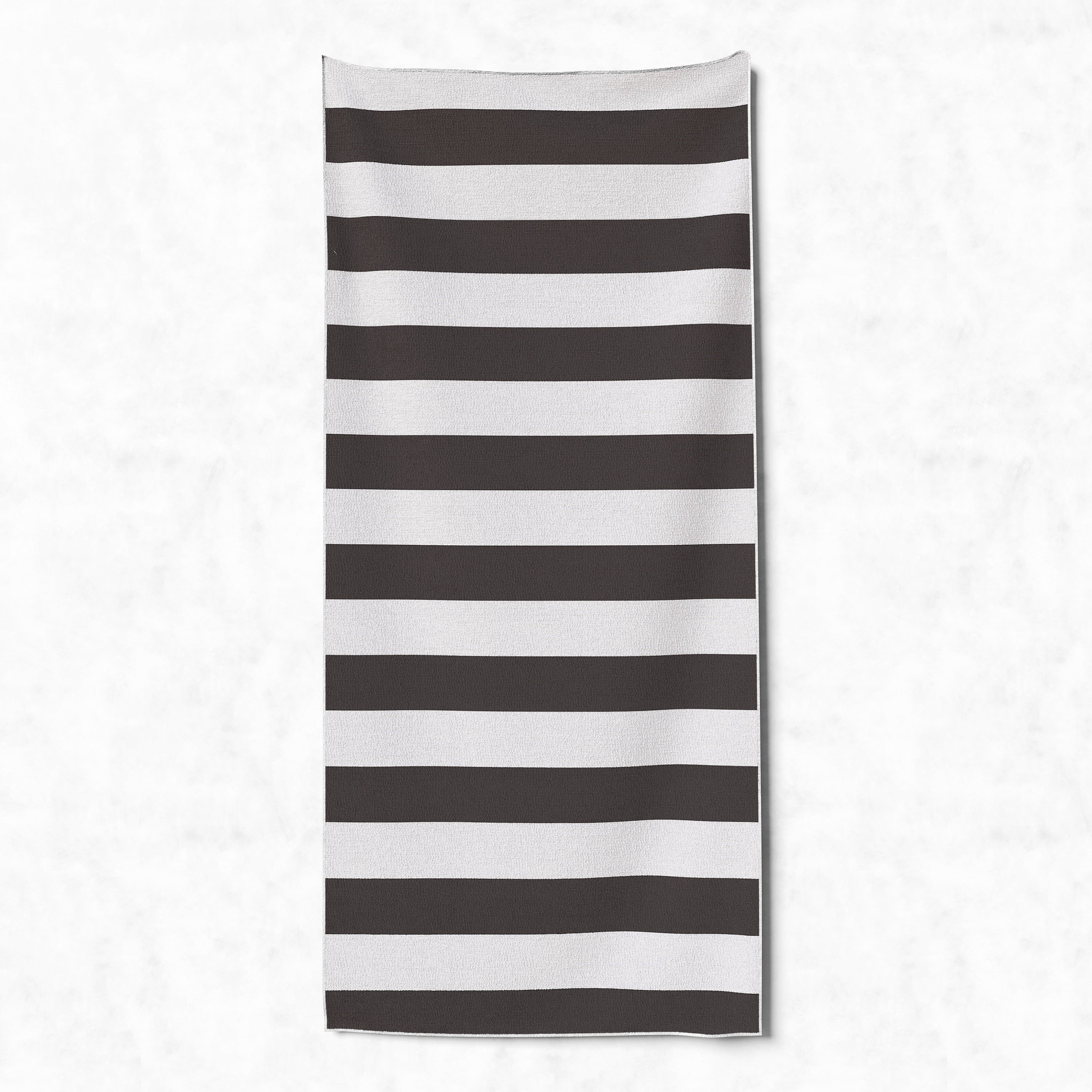 Black and white stripe_Capri_Ultimate_Relaxation_Beach_Towel_With_Pocket.