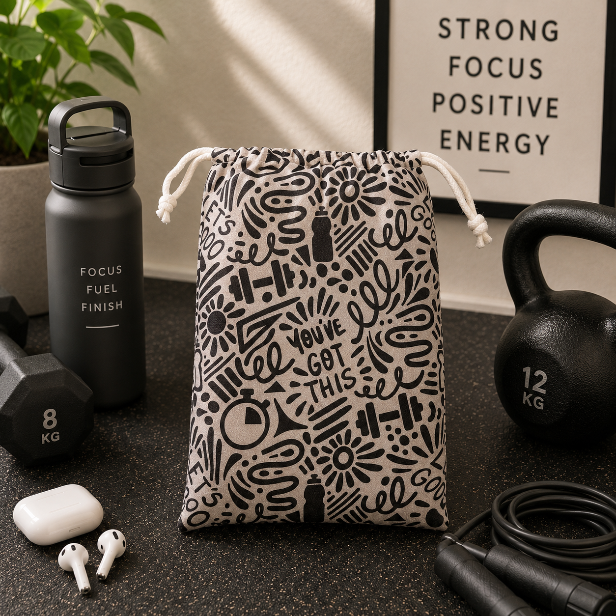 Gym Towel with Hood and Pocket - You got this