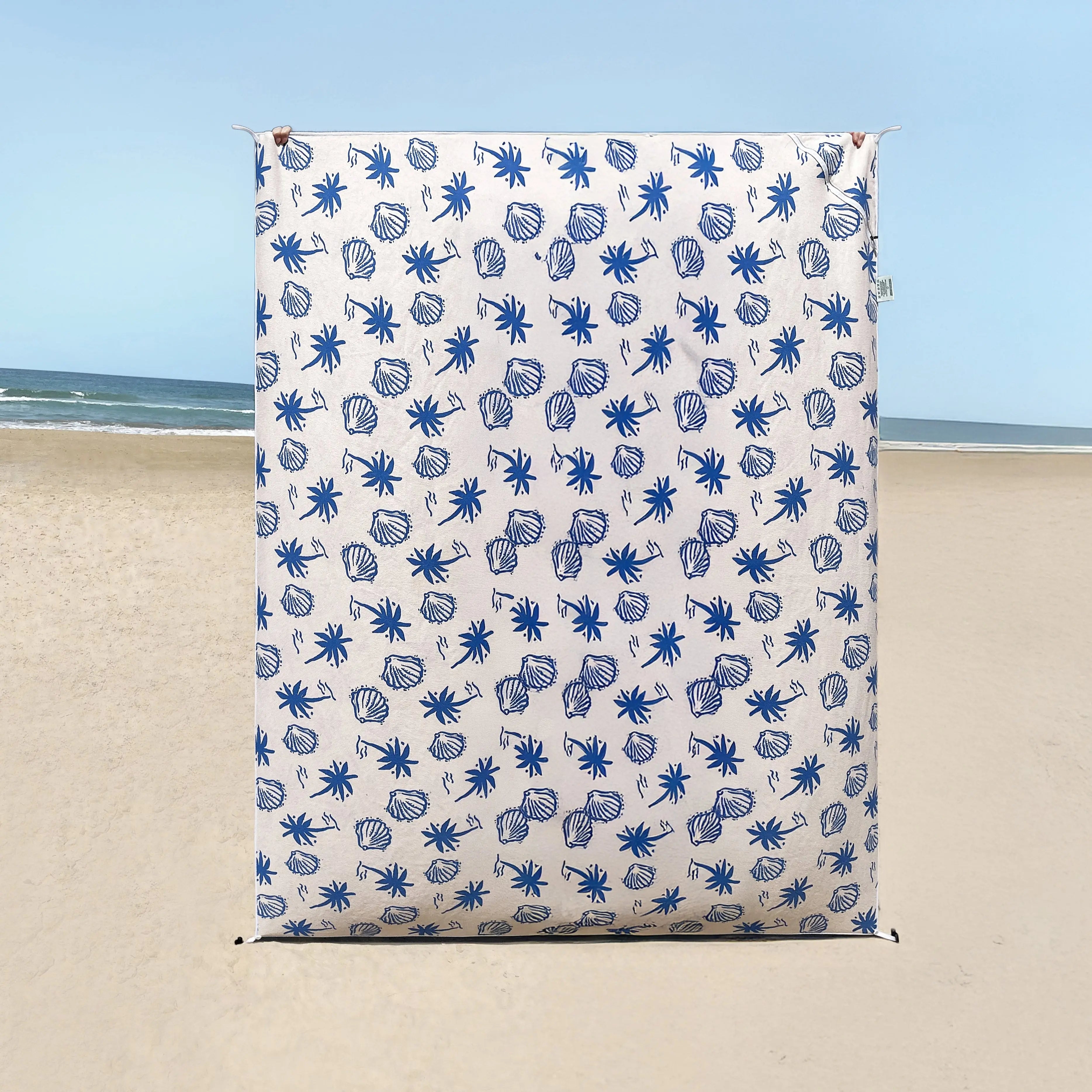 XL Santorini Sand Free Beach Towel with Pocket