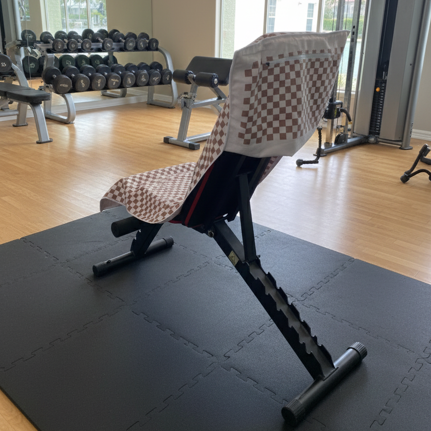 The contrast between brown and white enhances the towel’s texture, making the fabric visually appealing even from a distance