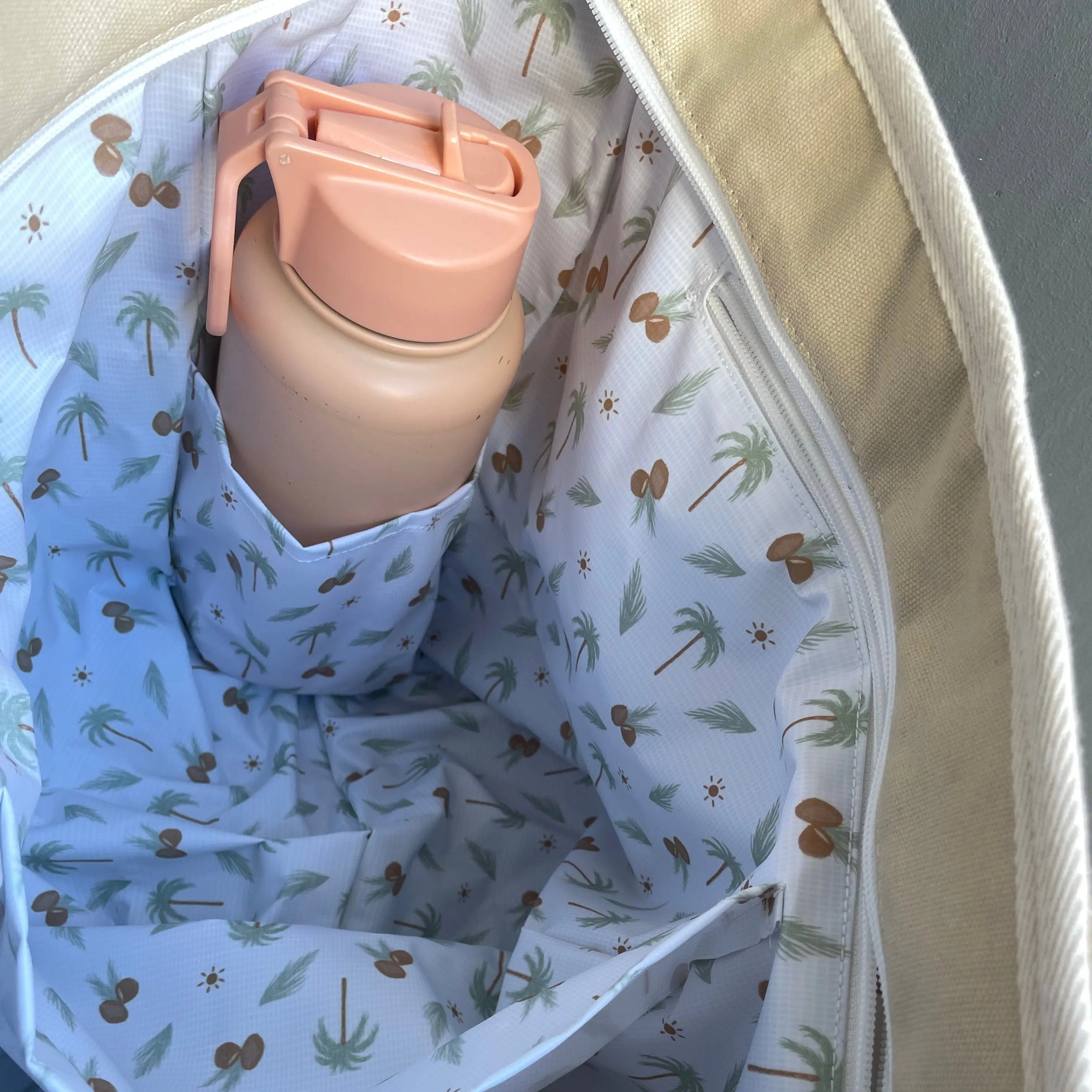 Large Cooler Tote Beach Bag Beige - CLEARANCE! Nomadique Co