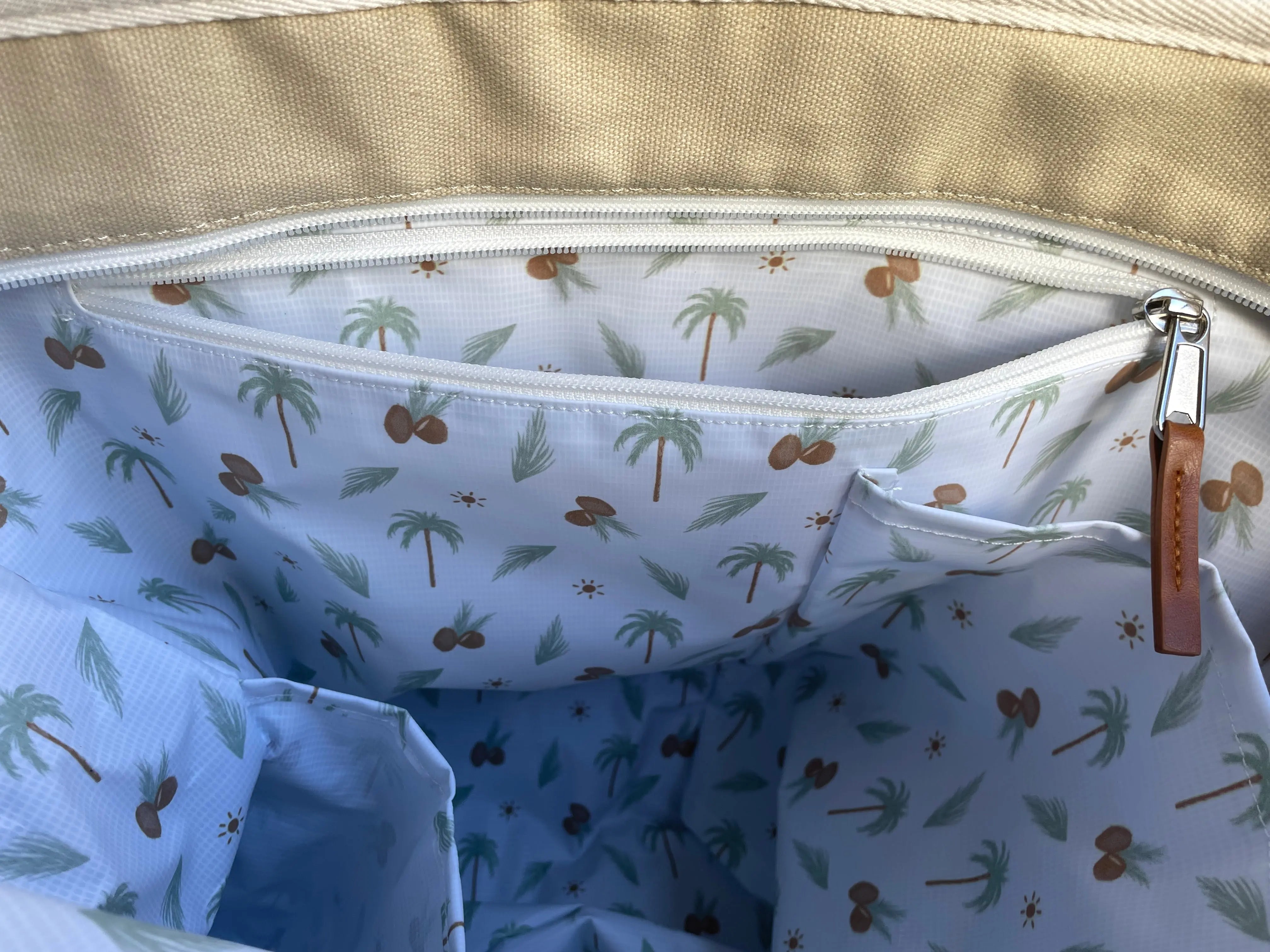 Large Cooler Tote Beach Bag Beige - CLEARANCE! Nomadique Co