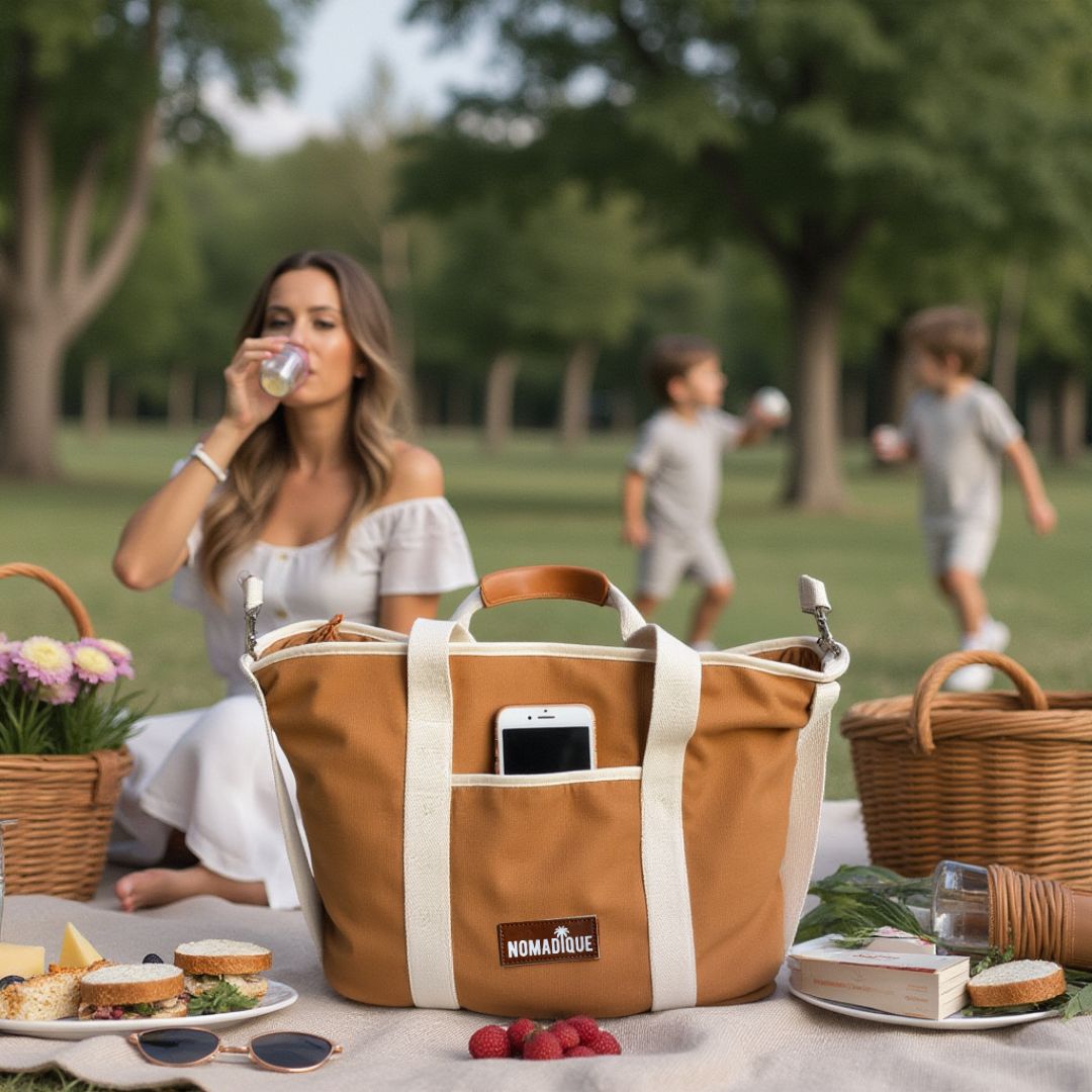 Large Cooler Tote Bag Brown - CLEARANCE