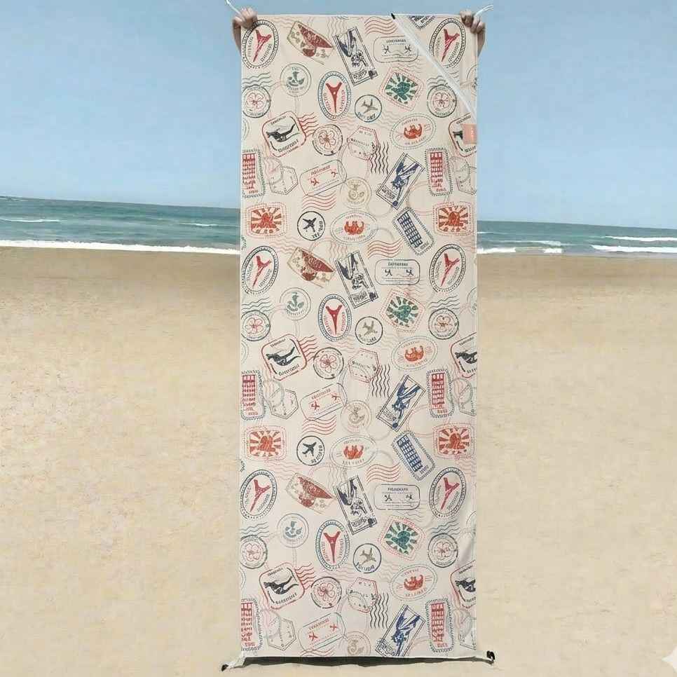 Voyager - Passport Sand Free Beach Towel With Pocket