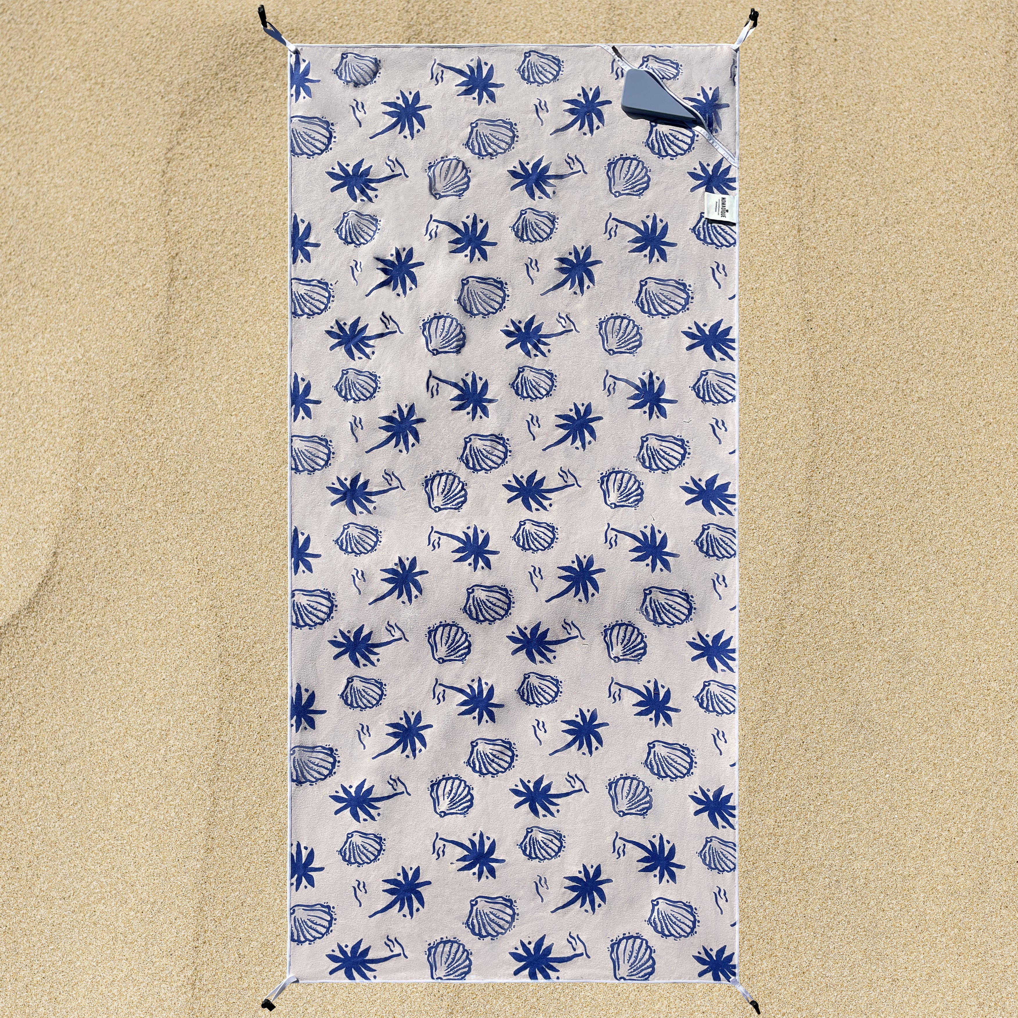 Santorini Beach Towel With Pocket