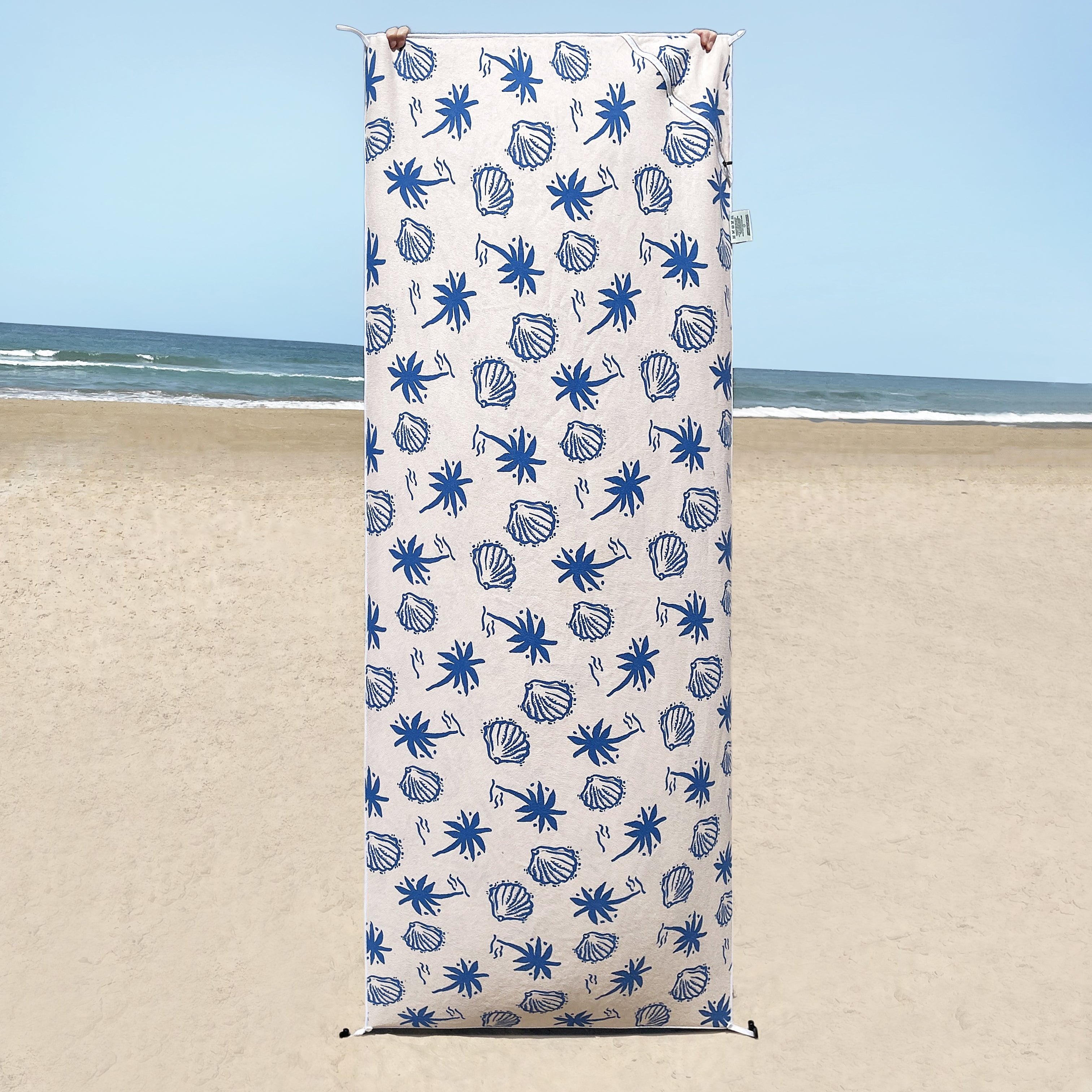 Santorini Beach Towel With Pocket