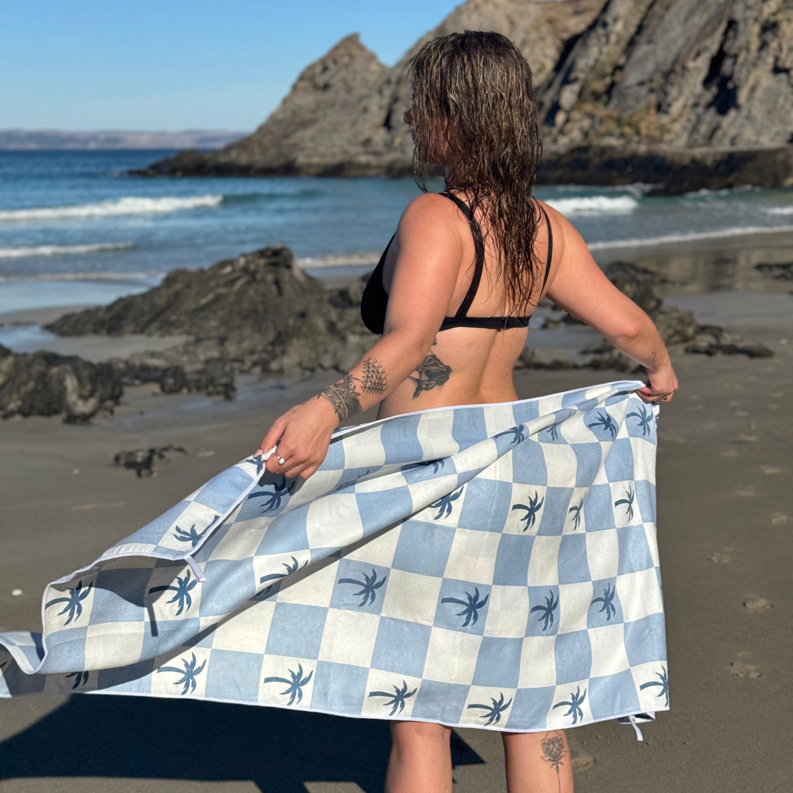 Malibu Sand Free Beach Towel With Pocket