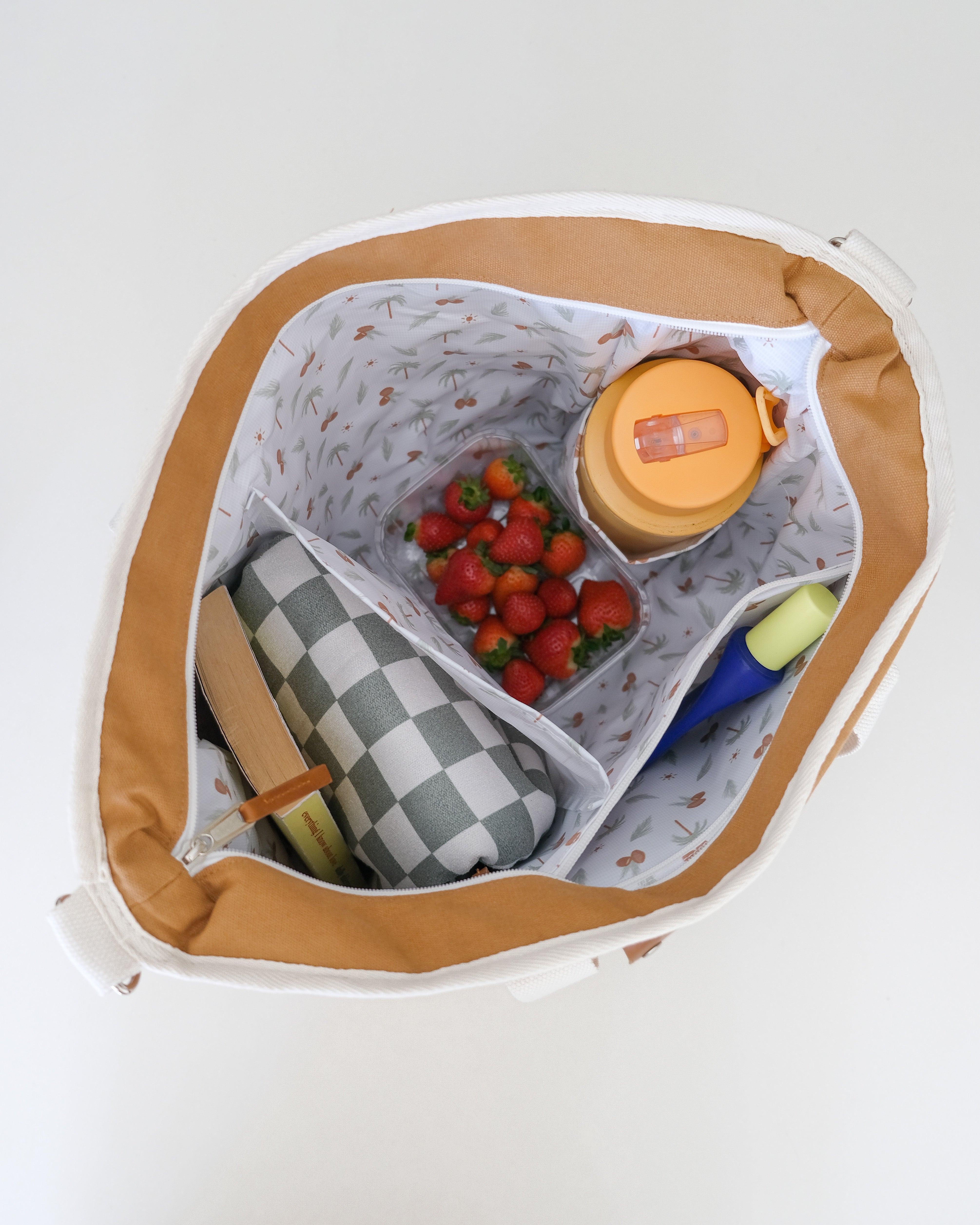 beach tote bag brown cooler bag australia zip pockets 