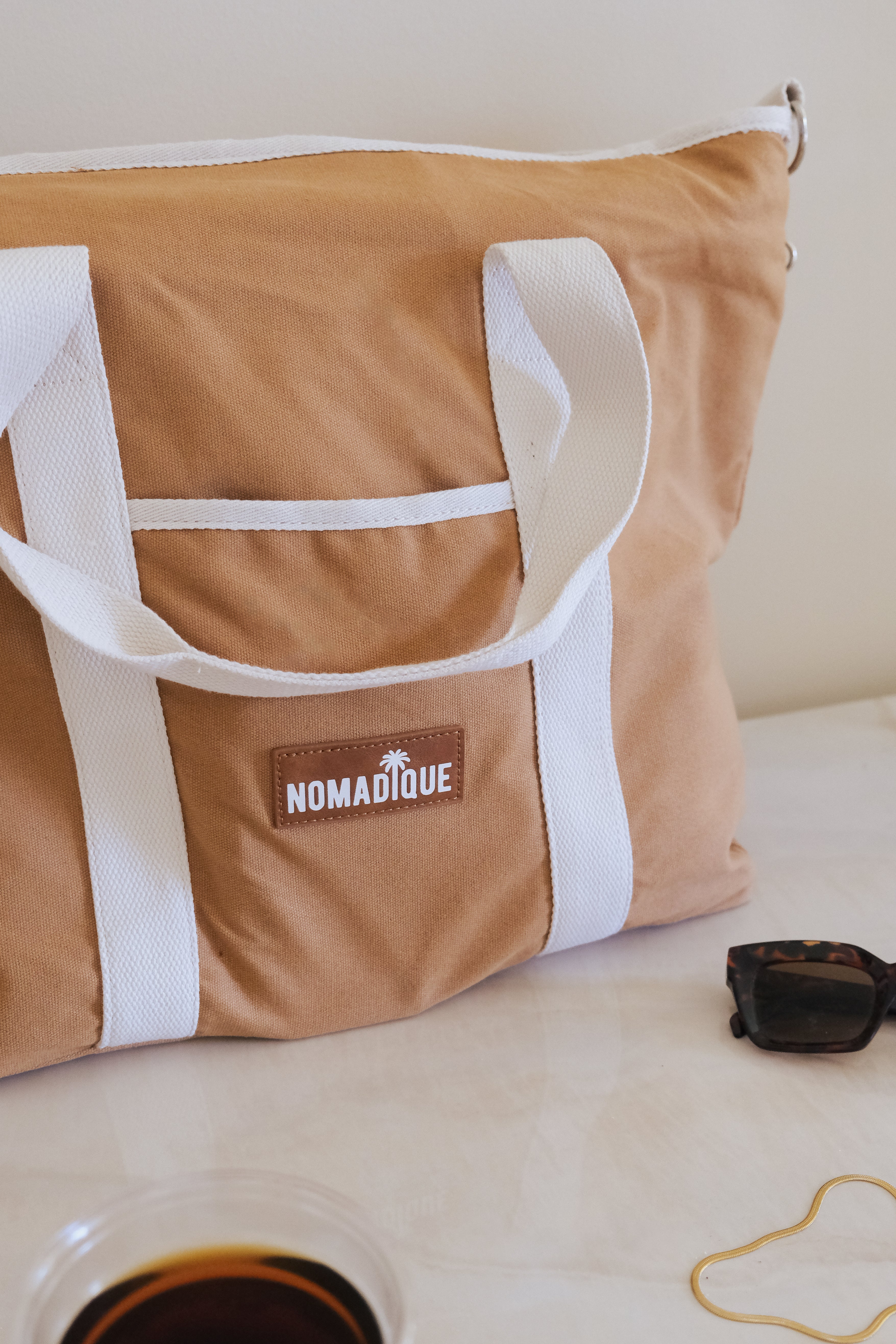 beach tote bag brown cooler bag australia zip pockets 