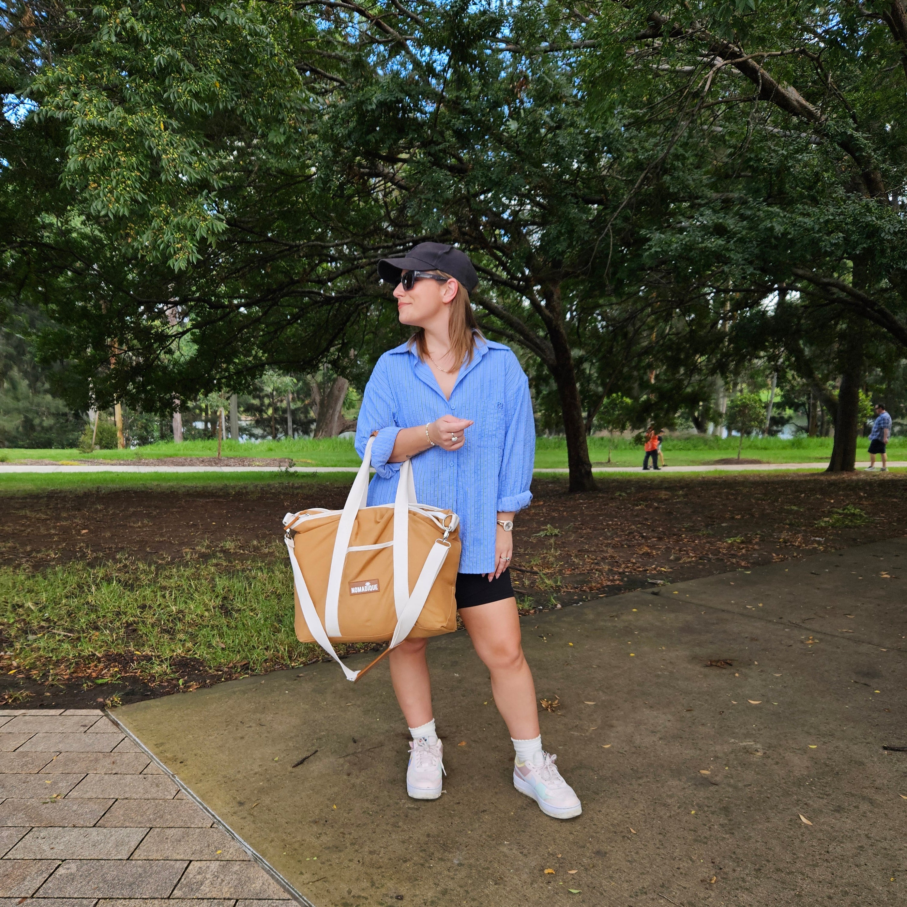 beach tote bag brown cooler bag australia zip pockets 