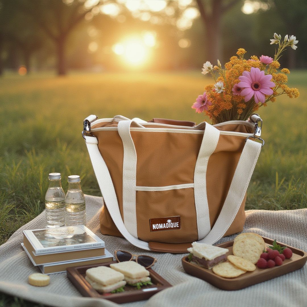 Large Cooler Tote Bag Brown