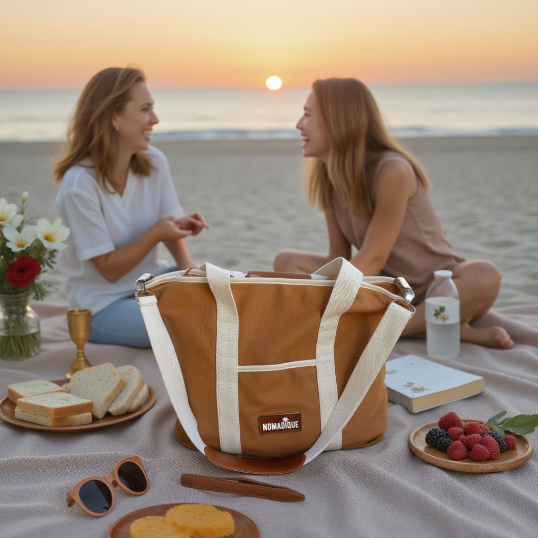 Large Cooler Tote Bag Brown